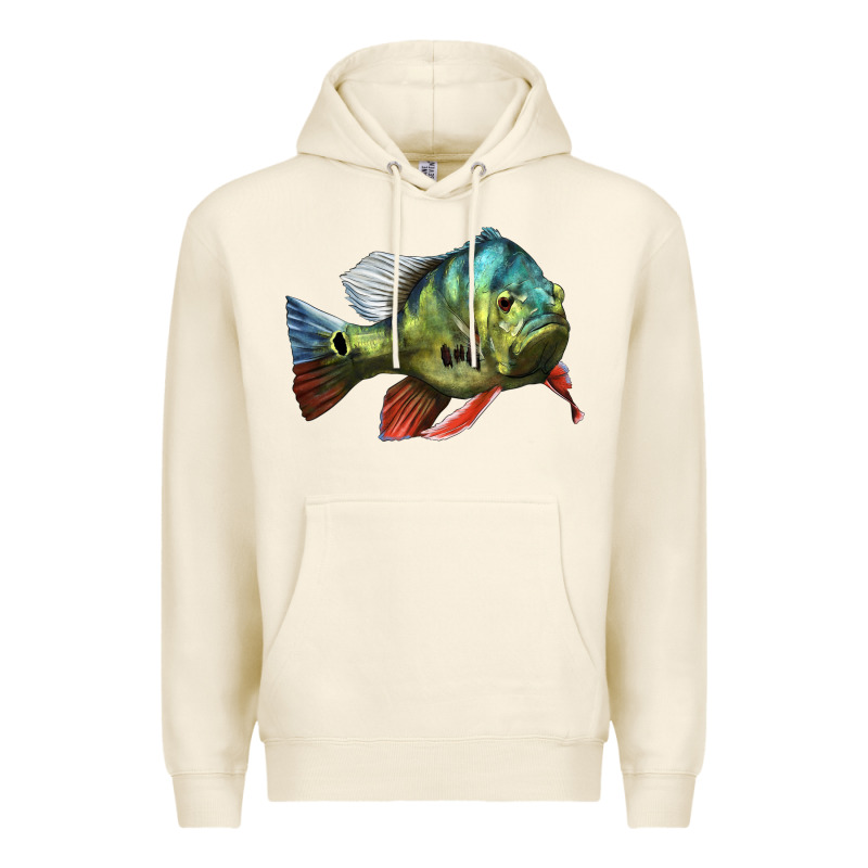 Peacock Bass Illustrations Premium Hoodie by LillyAllenDesigns | Teevron