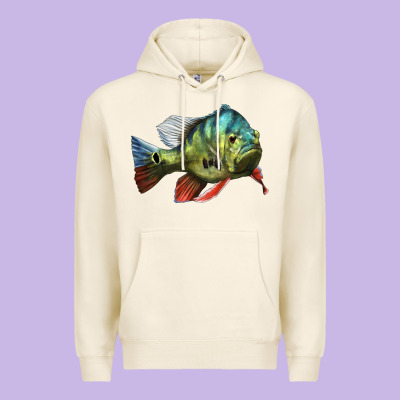Peacock Bass Illustrations Premium Hoodie Designed By Lillyallendesigns