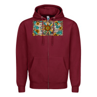 Burgundy western sunflower and gemstone license plate Zipper Hoodie - RanaPortraitStore