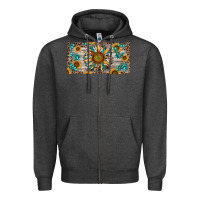 Charcoal Heather western sunflower and gemstone license plate Zipper Hoodie - RanaPortraitStore