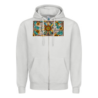 Dove Grey western sunflower and gemstone license plate Zipper Hoodie - RanaPortraitStore