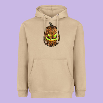 Watercolor Leopard Pumpkin Heavyweight Hoodie Designed By Ranaportraitstore