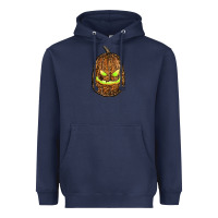 Navy watercolor leopard pumpkin Heavyweight Hoodie - RanaPortraitStore