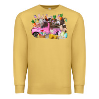 Antique Gold easter day farm animals truck Premium Sweatshirt - RacoonDesign