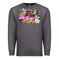 Charcoal Heather easter day farm animals truck Premium Sweatshirt - RacoonDesign