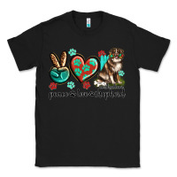 Black peace love australian shepherd Classic Tee - texasbilliewilder