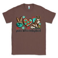 Chestnut peace love australian shepherd Classic Tee - texasbilliewilder