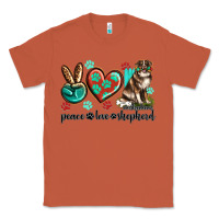 Copper peace love australian shepherd Classic Tee - texasbilliewilder