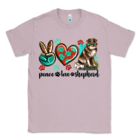 Lilac peace love australian shepherd Classic Tee - texasbilliewilder