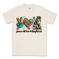 Natural peace love australian shepherd Classic Tee - texasbilliewilder