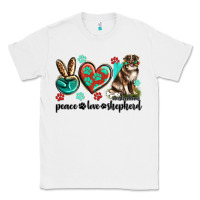 White peace love australian shepherd Classic Tee - texasbilliewilder