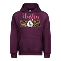 Mauve Wine Husky Mom Urban Hoodie - Jasminsmagicworld