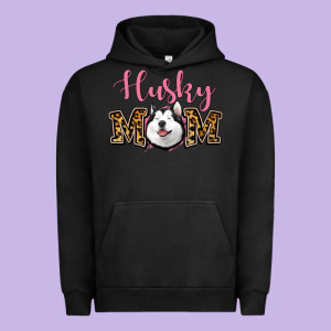 Husky Mom Urban Hoodie Designed By Jasminsmagicworld