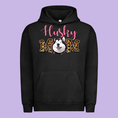 Husky Mom Urban Hoodie Designed By Jasminsmagicworld