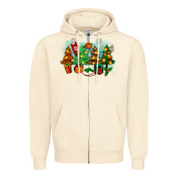 Sandshell christmas trees with basketball Zipper Hoodie - Zillion Design Studio