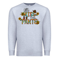 Heather Grey little mıss sassy pants Premium Sweatshirt - CowhideDigitalArt