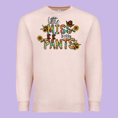 Little Mıss Sassy Pants Premium Sweatshirt Designed By Cowhidedigitalart