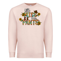 Pale Pink little mıss sassy pants Premium Sweatshirt - CowhideDigitalArt