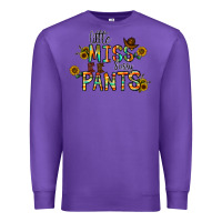 Purple little mıss sassy pants Premium Sweatshirt - CowhideDigitalArt