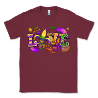 Burgundy love mardi gras Classic Tee - FaDigitalArtStudio