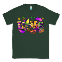 Sports Green love mardi gras Classic Tee - FaDigitalArtStudio