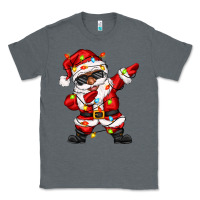 Charcoal Heather afro dabbing santa Classic Tee - Zillion Design Studio