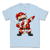 Dusty Blue afro dabbing santa Classic Tee - Zillion Design Studio