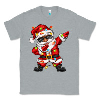 Heather Grey afro dabbing santa Classic Tee - Zillion Design Studio