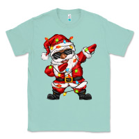 Seafoam afro dabbing santa Classic Tee - Zillion Design Studio