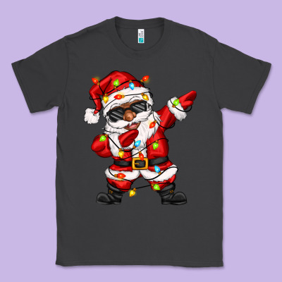 Afro Dabbing Santa Classic Tee Designed By Zillion Design Studio