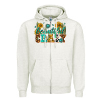 Oatmeal Heather beautiful crazy Zipper Hoodie - texasbilliewilder