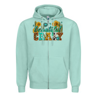 Seafoam beautiful crazy Zipper Hoodie - texasbilliewilder