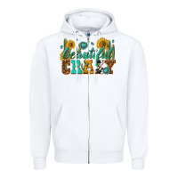 White beautiful crazy Zipper Hoodie - texasbilliewilder