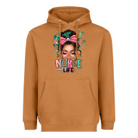 Meerkat afro messy bun nurse life Heavyweight Hoodie - texasbilliewilder
