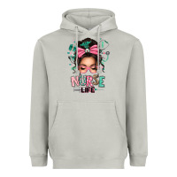 Moon Dust afro messy bun nurse life Heavyweight Hoodie - texasbilliewilder