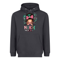 Smoke afro messy bun nurse life Heavyweight Hoodie - texasbilliewilder