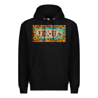 Black jesus western patterns license plate template Premium Hoodie - BarkalooDesign