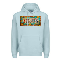 Blue Mist jesus western patterns license plate template Premium Hoodie - BarkalooDesign