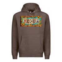 Coffee jesus western patterns license plate template Premium Hoodie - BarkalooDesign