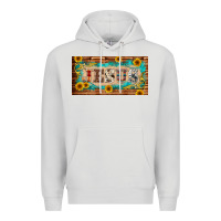 Dove Grey jesus western patterns license plate template Premium Hoodie - BarkalooDesign