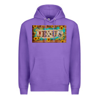 Purple jesus western patterns license plate template Premium Hoodie - BarkalooDesign