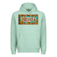 Seafoam jesus western patterns license plate template Premium Hoodie - BarkalooDesign