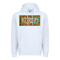 White jesus western patterns license plate template Premium Hoodie - BarkalooDesign