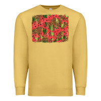 Antique Gold watermelon leopard pattern background Premium Sweatshirt - HRA Design Shop
