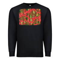 Black watermelon leopard pattern background Premium Sweatshirt - HRA Design Shop