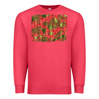 Cardinal watermelon leopard pattern background Premium Sweatshirt - HRA Design Shop