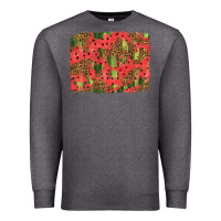 Charcoal Heather watermelon leopard pattern background Premium Sweatshirt - HRA Design Shop