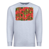 Heather Grey watermelon leopard pattern background Premium Sweatshirt - HRA Design Shop