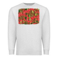 Oatmeal Heather watermelon leopard pattern background Premium Sweatshirt - HRA Design Shop
