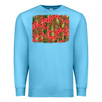 Ocean Blue watermelon leopard pattern background Premium Sweatshirt - HRA Design Shop